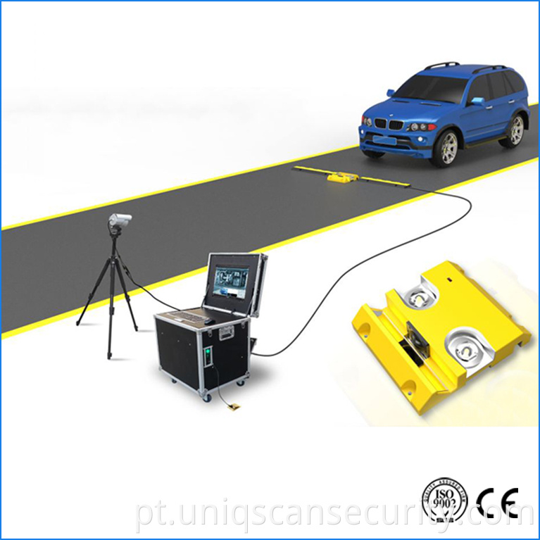 Sistema de inspeção sob vigilância de veículos para segurança de veículos, verificação de equipamentos de suporte para reconhecimento de placas de veículos